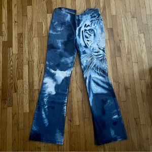 Le Chateau Sparkly Tiger Pants (Flared)